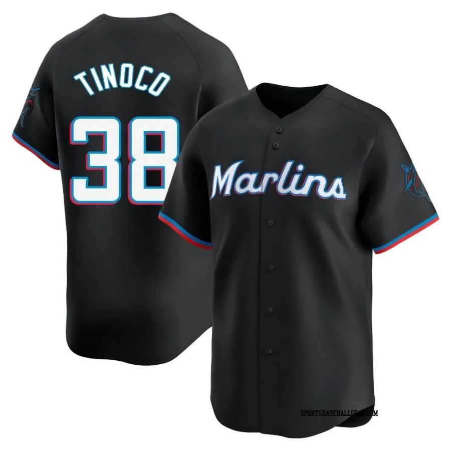 Jesus Tinoco Men's Miami Marlins Black Limited Alternate Jersey