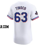 Jesus Tinoco Men's Texas Rangers Gold Elite White 2024 Collection Jersey