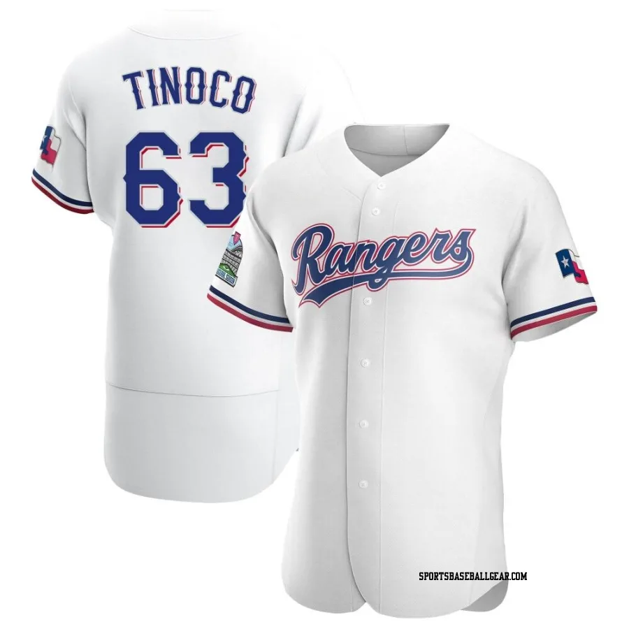 Jesus Tinoco Men's Texas Rangers White Authentic Home Jersey