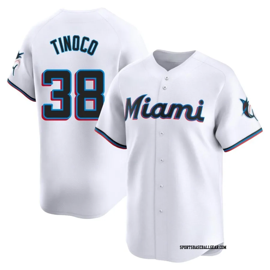 Jesus Tinoco Youth Miami Marlins White Limited Home Jersey