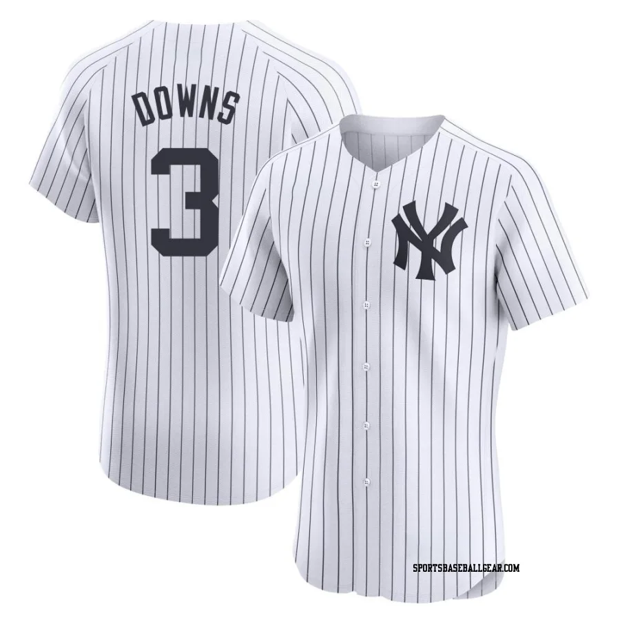 Jeter Downs Men's New York Yankees White Elite Home Jersey
