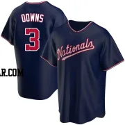 Jeter Downs Men's Washington Nationals Navy Replica Alternate Jersey