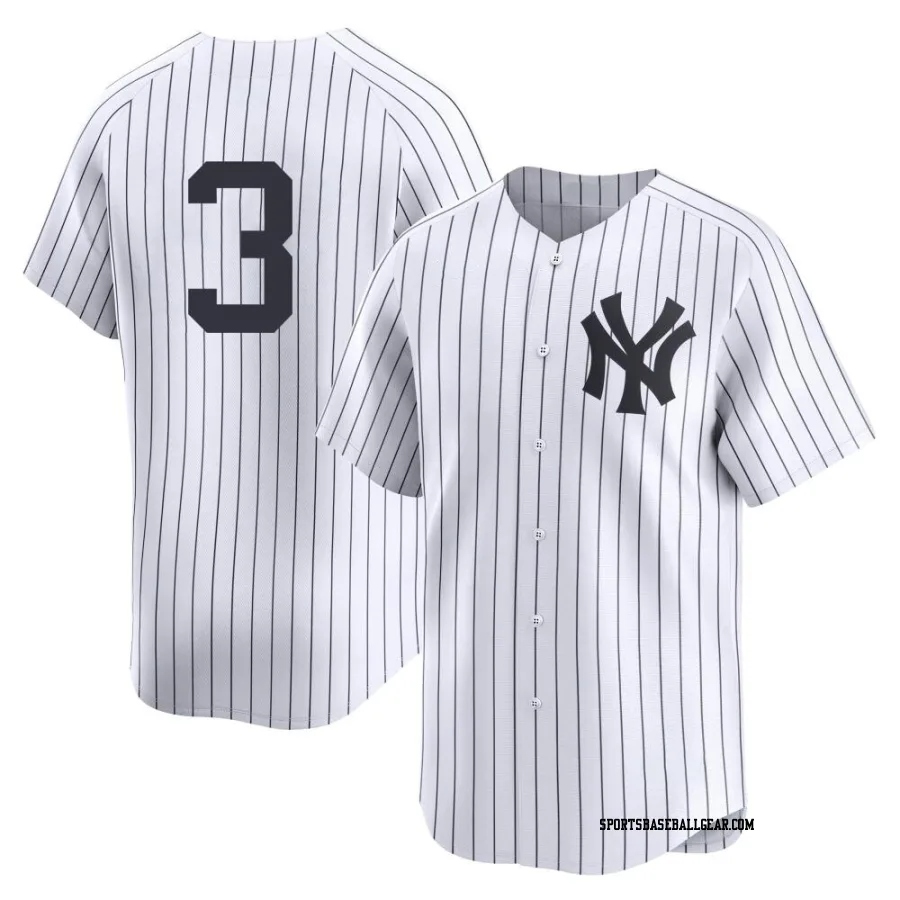 Jeter Downs Youth New York Yankees White Limited Yankee Home 2nd Jersey
