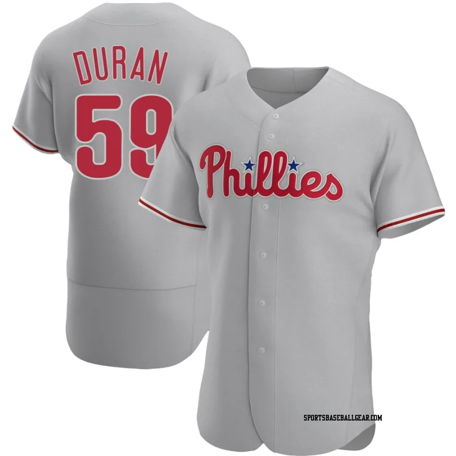 Jhoan Duran Men's Philadelphia Phillies Gray Authentic Road Jersey