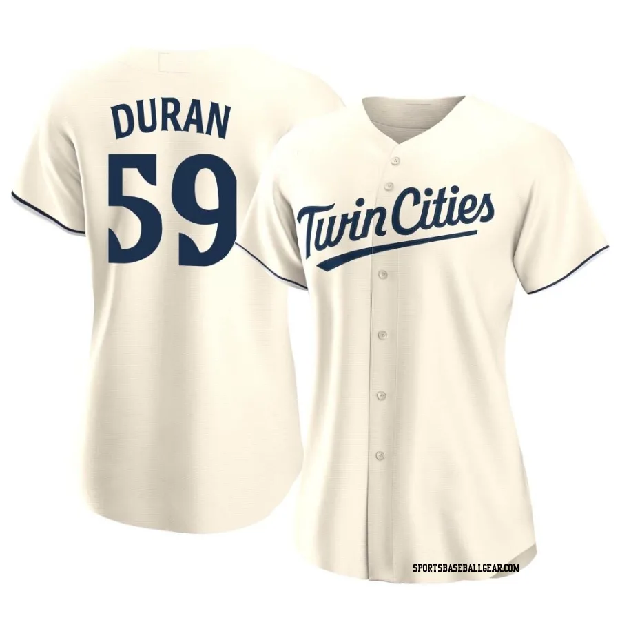 Jhoan Duran Women's Minnesota Twins Cream Authentic Alternate Jersey