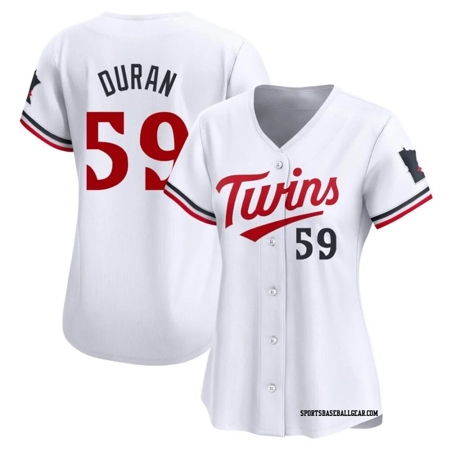 Jhoan Duran Women's Minnesota Twins White Limited Home Jersey