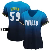 Jhoan Duran Women's Philadelphia Phillies Blue Limited 2024 City Connect Jersey