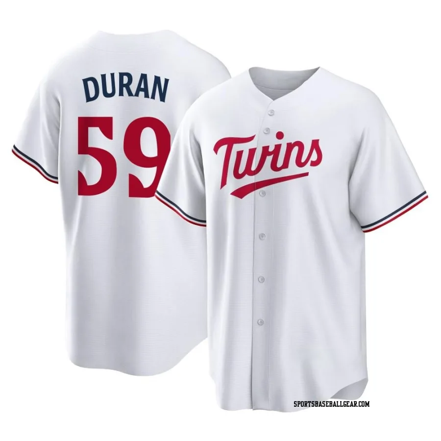 Jhoan Duran Youth Minnesota Twins White Replica Home Jersey