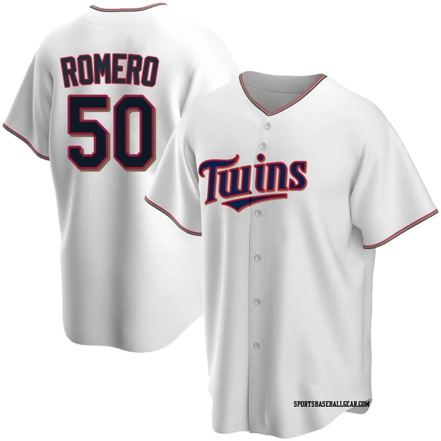 Jhon Romero Youth Minnesota Twins White Replica Home Jersey