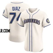 Jhonathan Diaz Men's Seattle Mariners Cream Elite Alternate Jersey