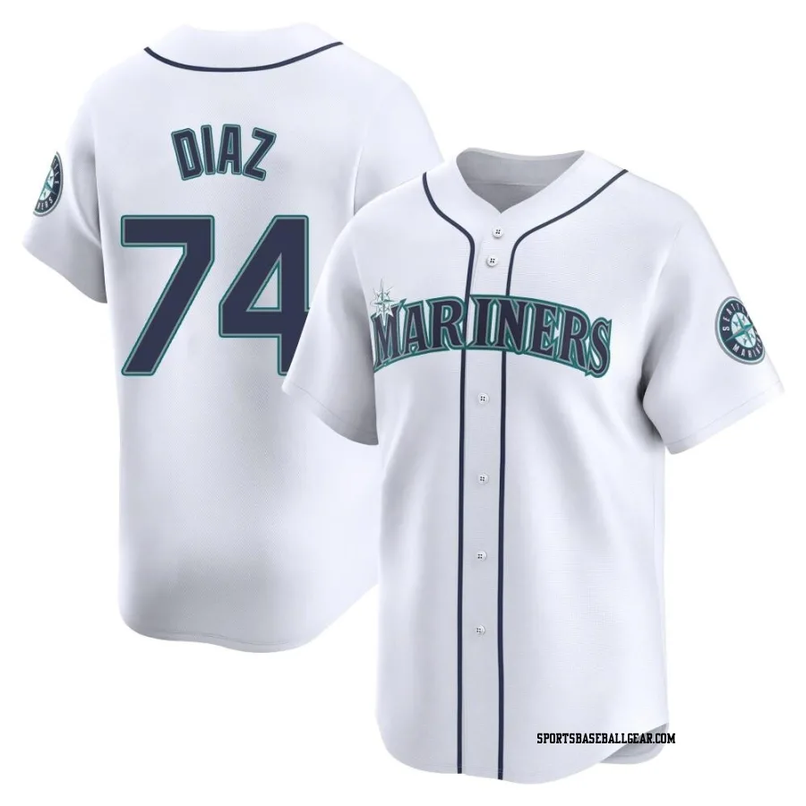 Jhonathan Diaz Men's Seattle Mariners White Limited Home Jersey