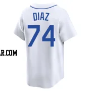Jhonathan Diaz Men's Seattle Mariners White Limited Throwback Cooperstown Collection Jersey