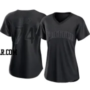 Jhonathan Diaz Women's Seattle Mariners Black Replica Pitch Fashion Jersey