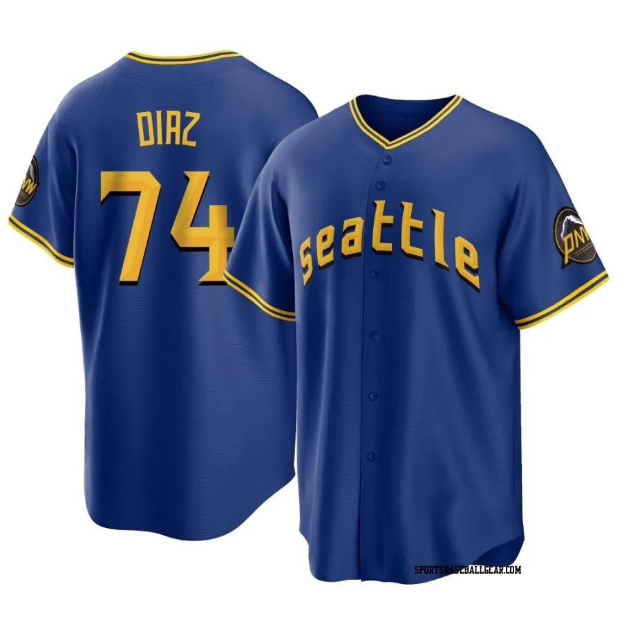 Jhonathan Diaz Youth Seattle Mariners Royal Replica 2023 City Connect Jersey