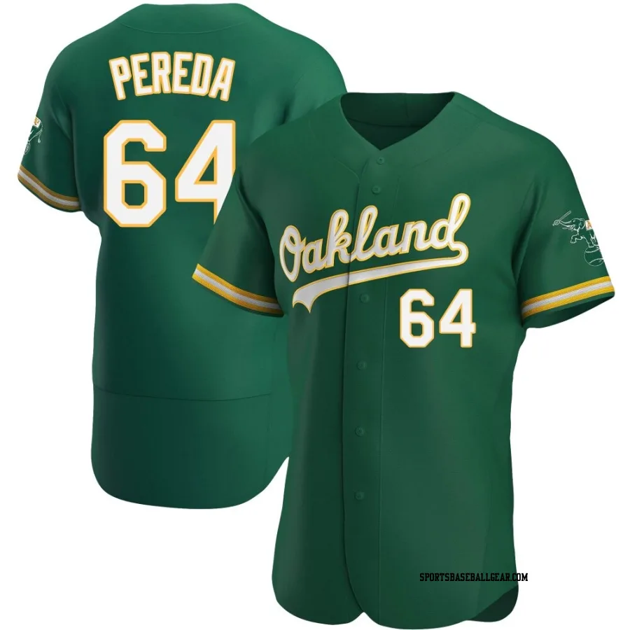 Jhonny Pereda Men's Oakland Athletics Green Authentic Kelly Alternate Jersey