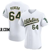 Jhonny Pereda Men's Oakland Athletics White Elite Home Jersey
