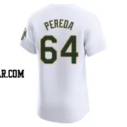 Jhonny Pereda Men's Oakland Athletics White Elite Home Jersey