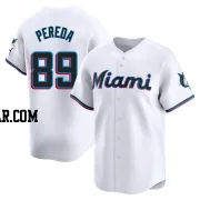 Jhonny Pereda Youth Miami Marlins White Limited Home Jersey