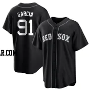 Jhostynxon Garcia Men's Boston Red Sox Black/White Replica Jersey