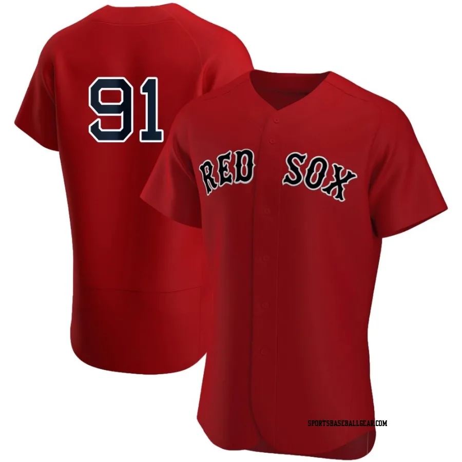 Jhostynxon Garcia Men's Boston Red Sox Red Authentic Alternate Team Jersey