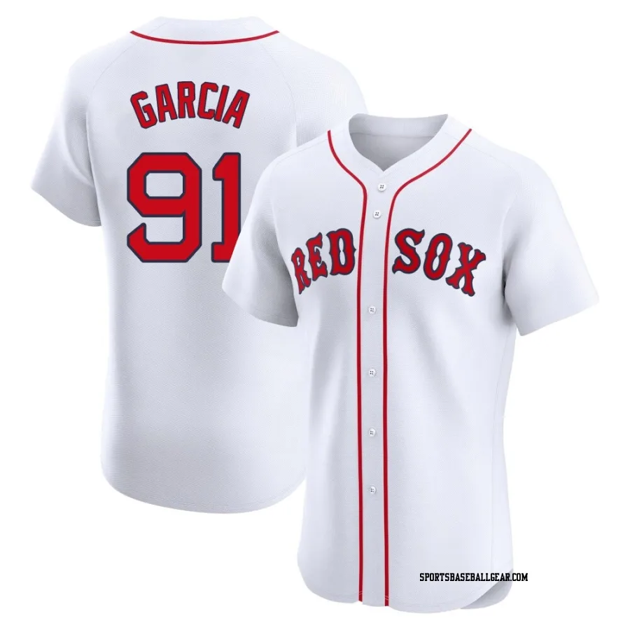 Jhostynxon Garcia Men's Boston Red Sox White Elite Home Jersey