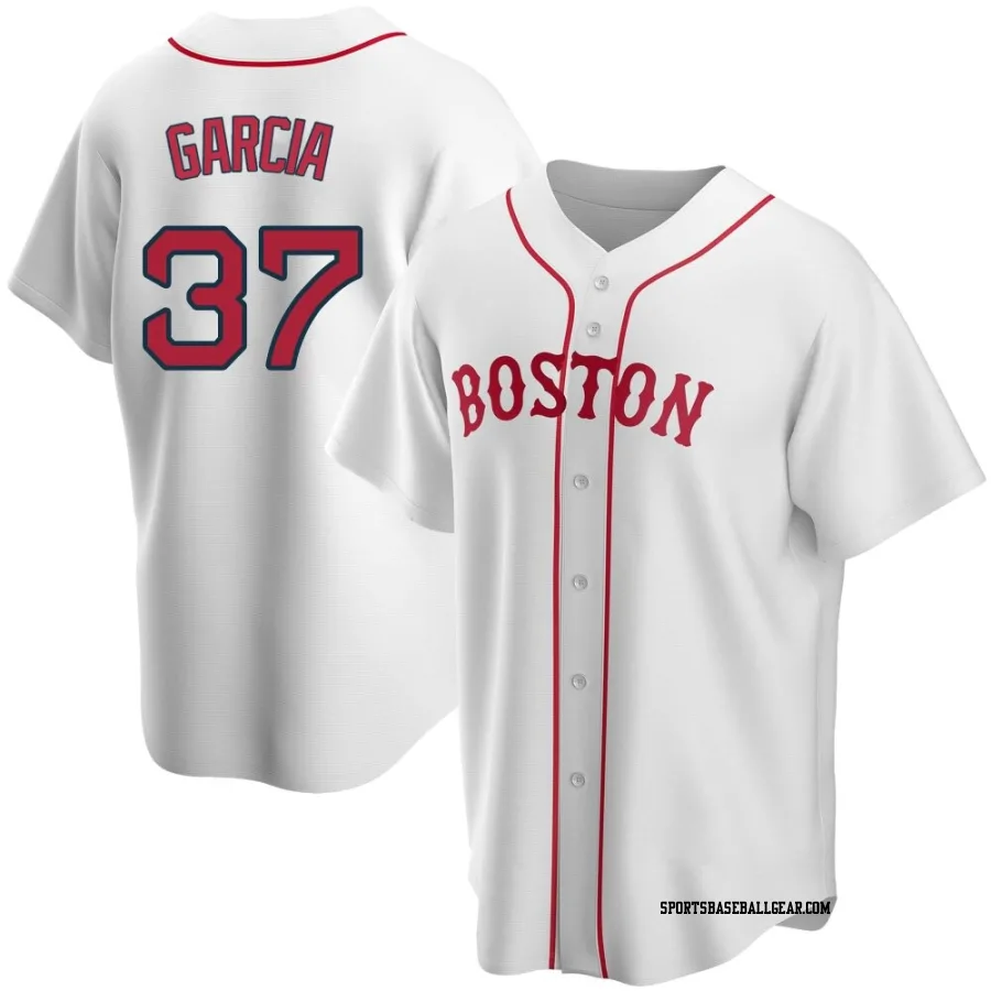 Jhostynxon Garcia Men's Boston Red Sox White Replica Alternate Jersey