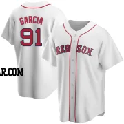 Jhostynxon Garcia Men's Boston Red Sox White Replica Home Jersey