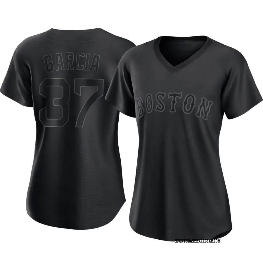 Jhostynxon Garcia Women's Boston Red Sox Black Replica Pitch Fashion Jersey