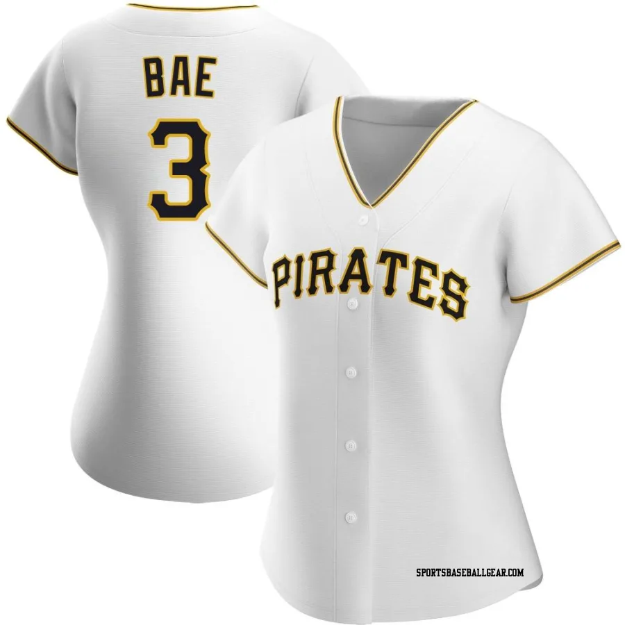 Ji Hwan Bae Women's Pittsburgh Pirates White Authentic Home Jersey
