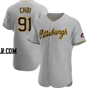 Ji Man Choi Men's Pittsburgh Pirates Gray Authentic Road Jersey