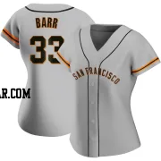 Jim Barr Women's San Francisco Giants Gray Replica Road Jersey