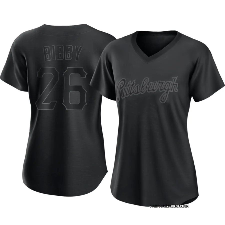 Jim Bibby Women's Pittsburgh Pirates Black Replica Pitch Fashion Jersey