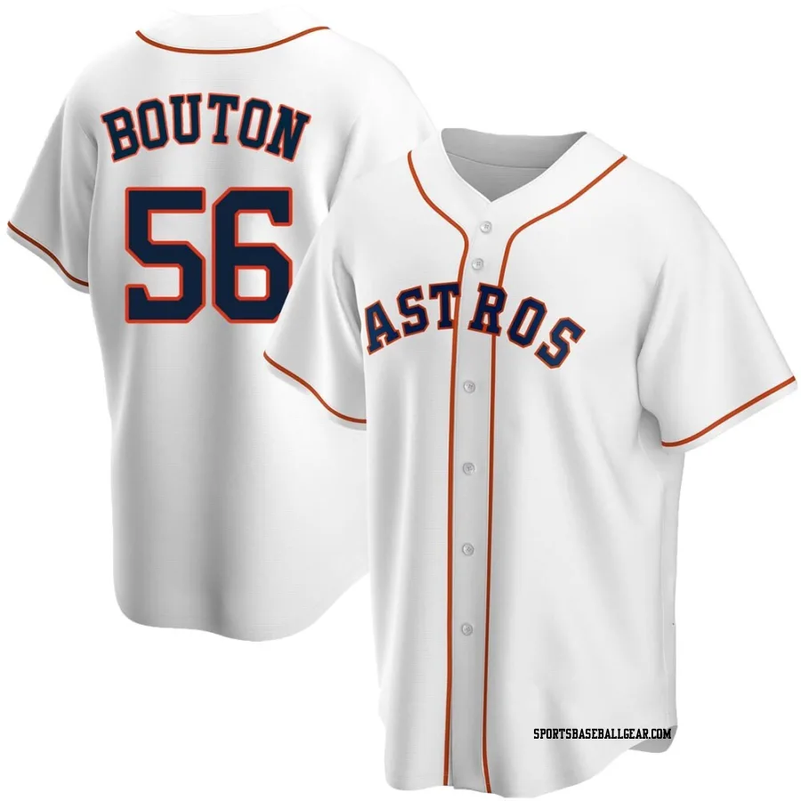 Jim Bouton Men's Houston Astros White Replica Home Jersey