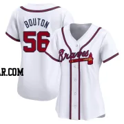 Jim Bouton Women's Atlanta Braves White Limited Home Jersey