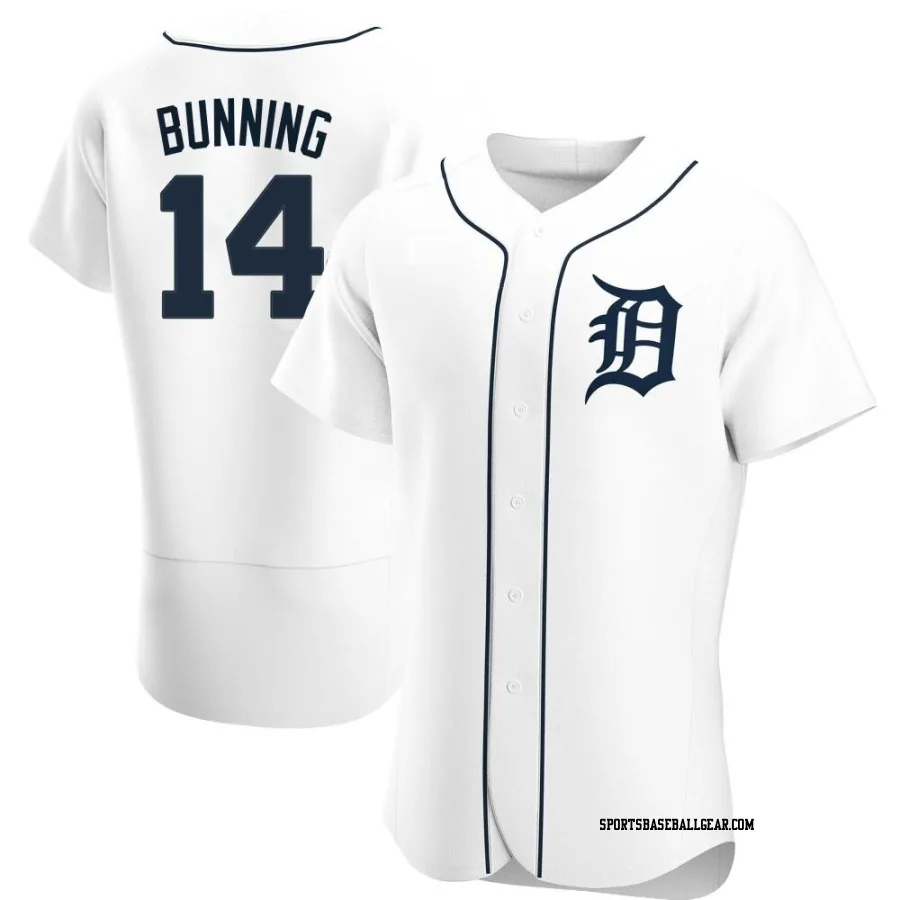 Jim Bunning Men's Detroit Tigers White Authentic Home Jersey