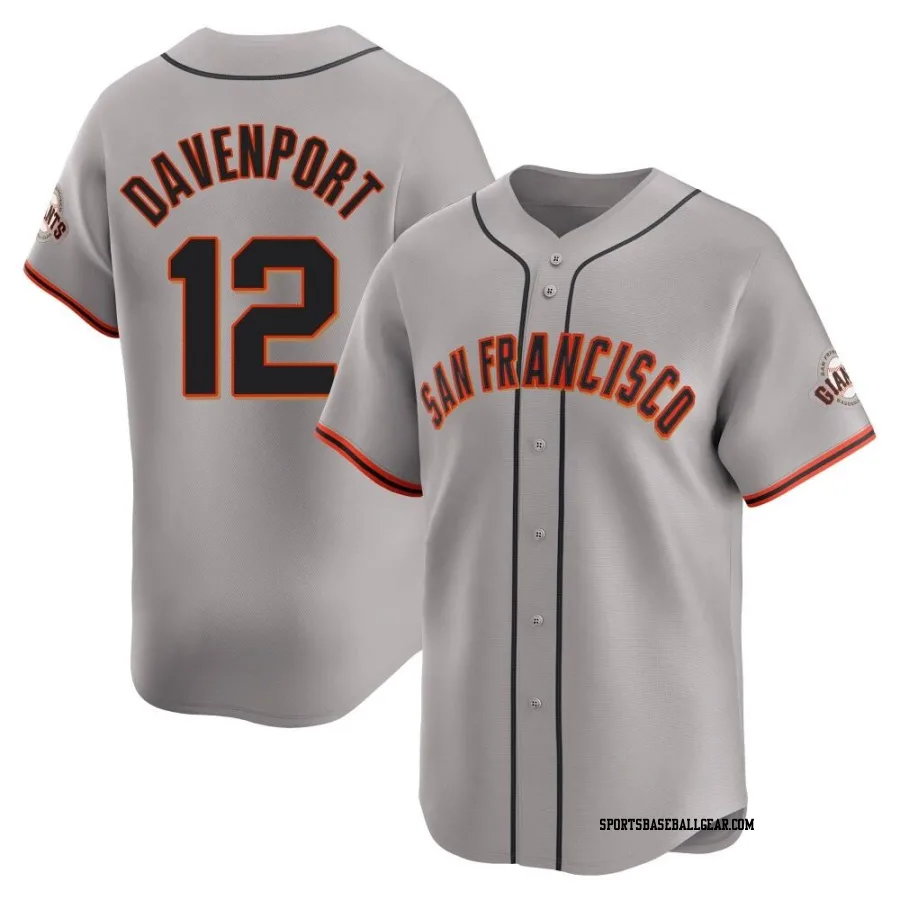 Jim Davenport Youth San Francisco Giants Gray Limited Away Jersey