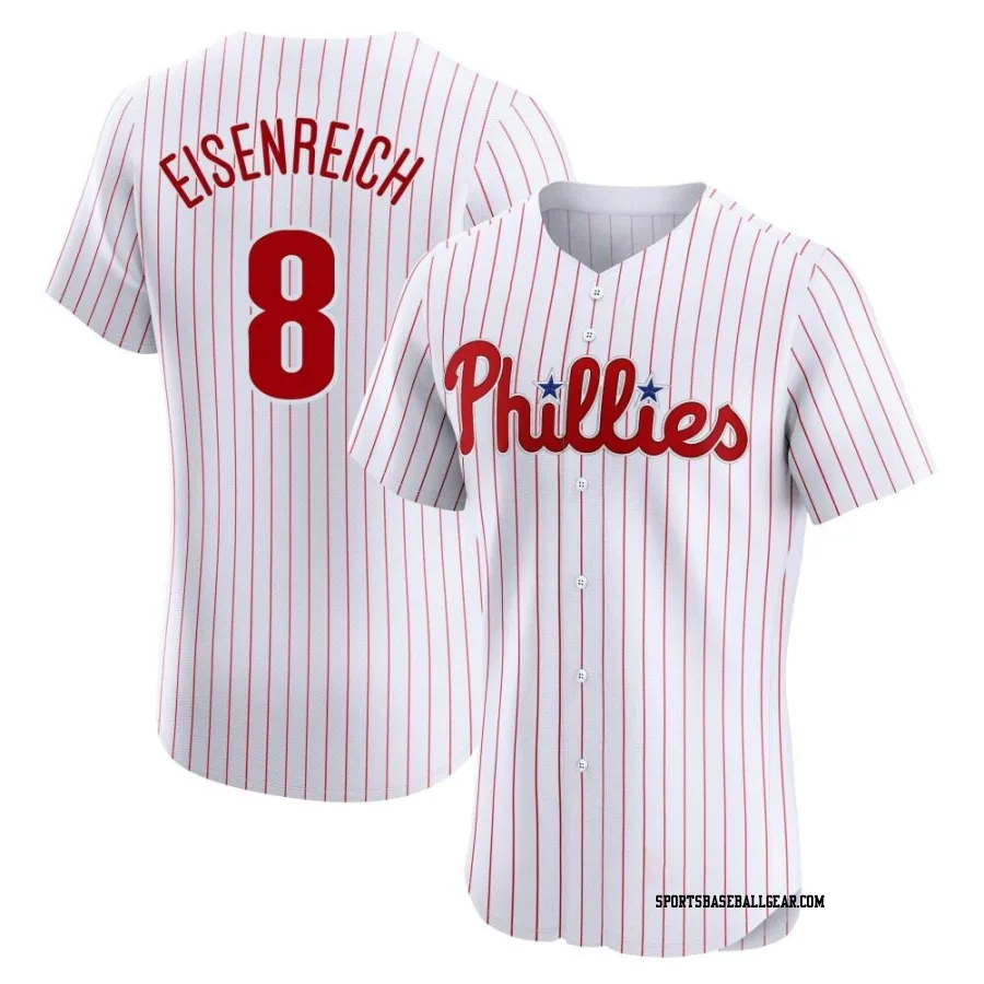 Jim Eisenreich Men's Philadelphia Phillies White Elite Home Jersey
