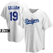 Jim Gilliam Men's Los Angeles Dodgers White Replica Home Jersey