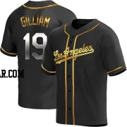Jim Gilliam Youth Los Angeles Dodgers Black Golden Replica Alternate Jersey