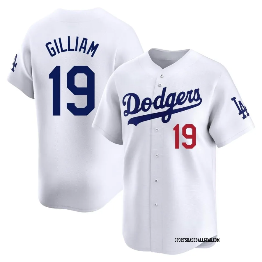 Jim Gilliam Youth Los Angeles Dodgers White Limited Home Jersey