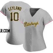 Jim Leyland Women's Pittsburgh Pirates Gray Authentic Road Jersey