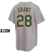 Jim Mudcat Grant Men's Oakland Athletics Gray Replica Away 2.0 Jersey