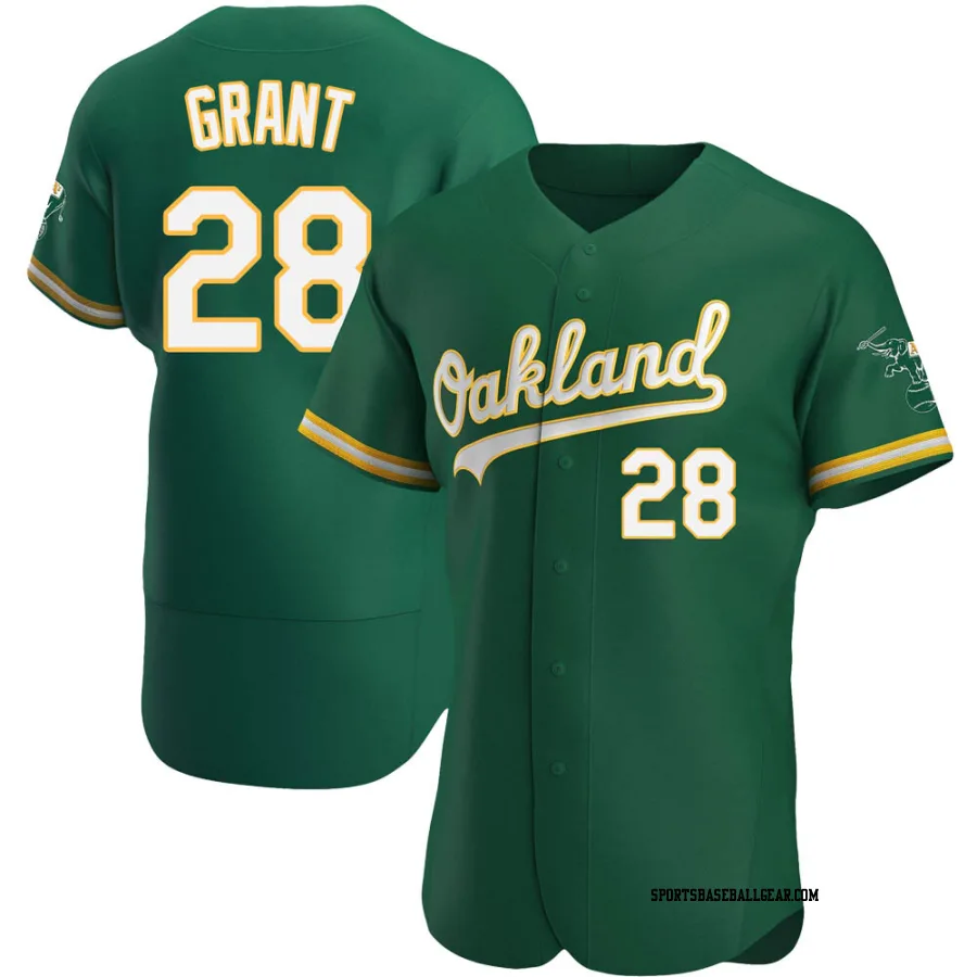 Jim Mudcat Grant Men's Oakland Athletics Green Authentic Kelly Alternate Jersey