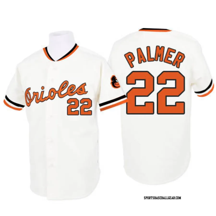 Jim Palmer Men's Baltimore Orioles White Authentic 1970 Throwback Jersey