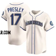 Jim Presley Men's Seattle Mariners Cream Limited Alternate Jersey