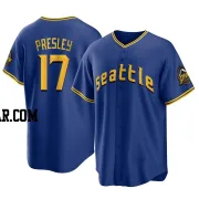 Jim Presley Youth Seattle Mariners Royal Replica 2023 City Connect Jersey