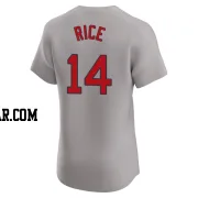 Jim Rice Men's Boston Red Sox Gray Elite Road Jersey