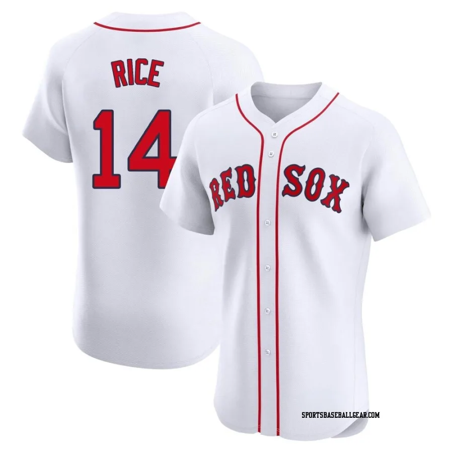 Jim Rice Men's Boston Red Sox White Elite Home Jersey