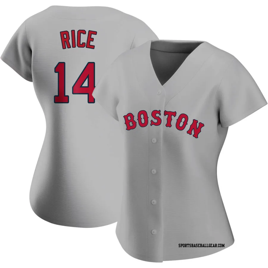 Jim Rice Women's Boston Red Sox Gray Replica Road Jersey