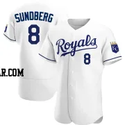 Jim Sundberg Men's Kansas City Royals White Authentic Home Jersey